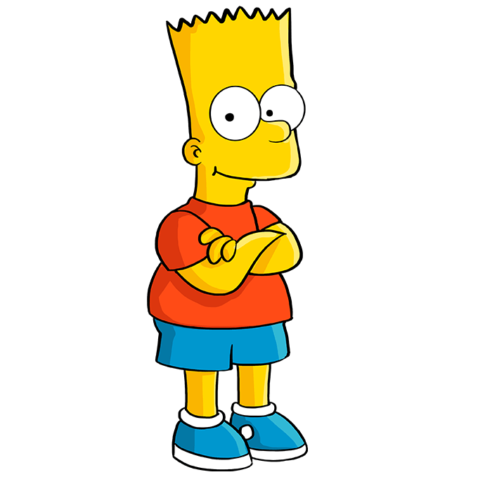 Como desenhar o Bart Simpson passo a passo 