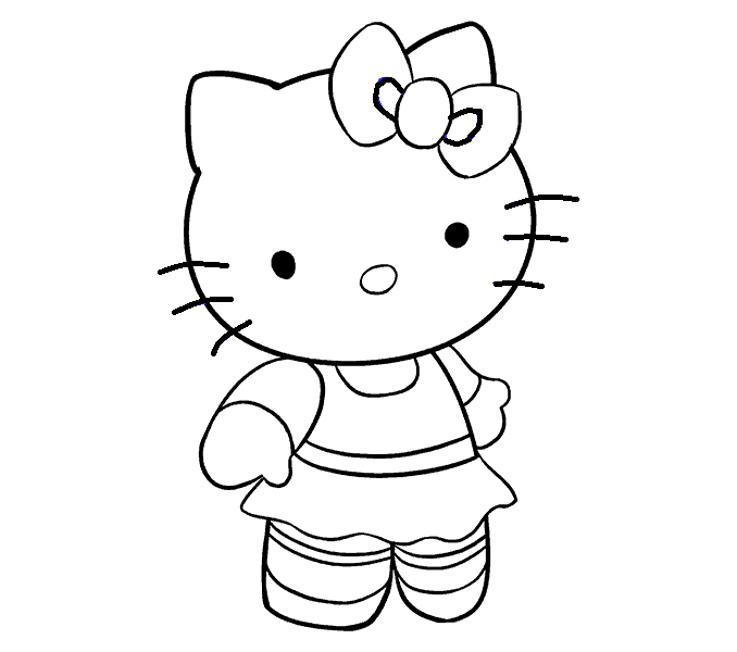 Como desenhar a Hello Kitty  Tutorial de desenho passo a passo