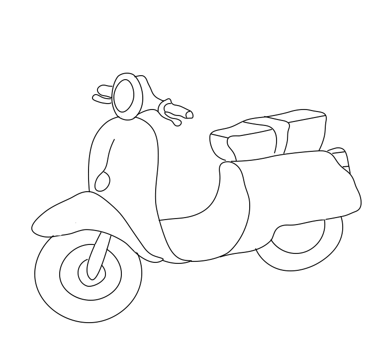 Como desenhar uma moto 