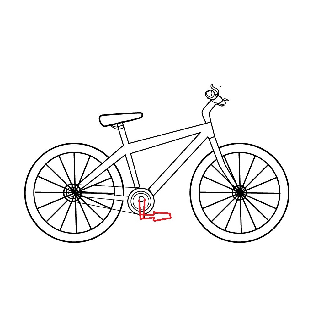 Фиксед Гир велосипед рисунок карандашом