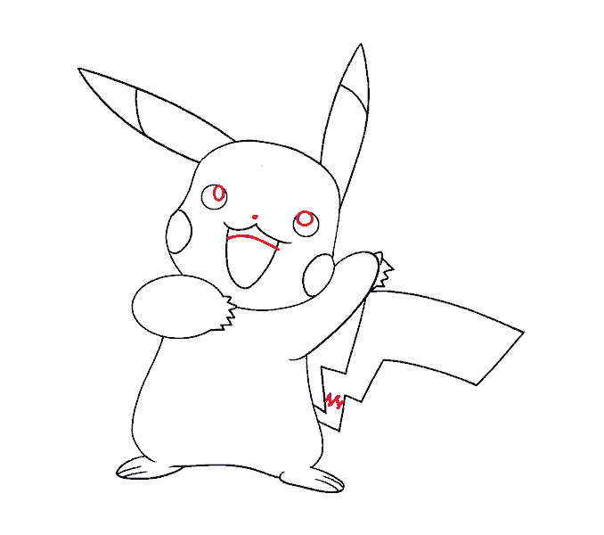 como desenhar o pikachu passo a passo