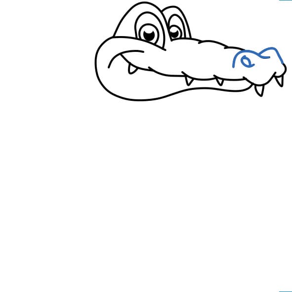Como Desenhar a Ilustração Passo a Passo Do Desenho Do Crocodilo