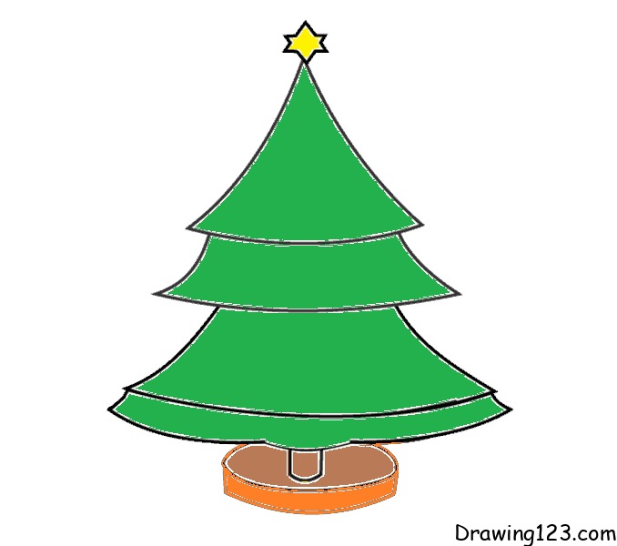 Como desenhar árvore de natal