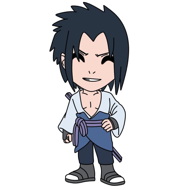 Como desenhar o Sasuke (Fácil)