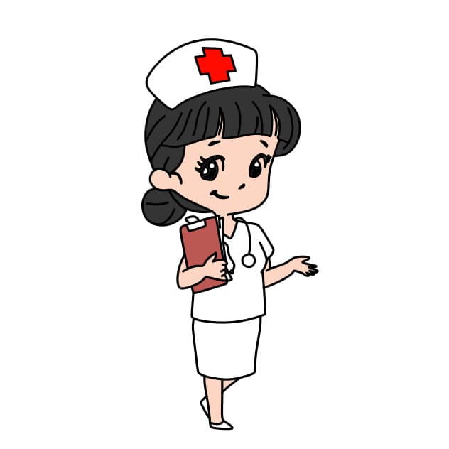 Desenho de enfermeira de corpo inteiro