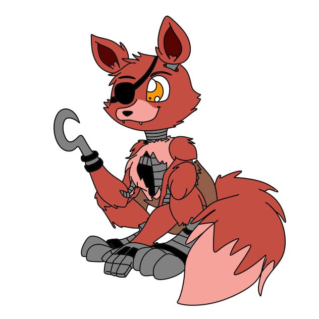 desenho de foxy de fnaf