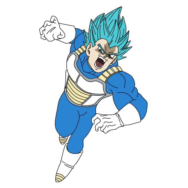 COMO Desenhar o VEGETA Super Sayajin Blue, Dragon Ball Super