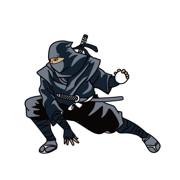 Como desenhar um Ninja de Fortnite.